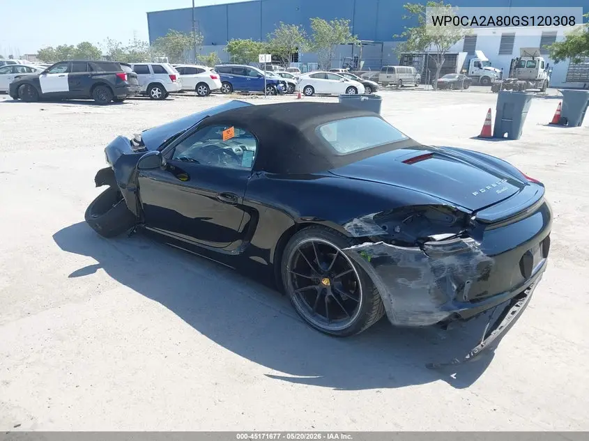 2016 Porsche Boxster Black Edition VIN: WP0CA2A80GS120308 Lot: 45171677