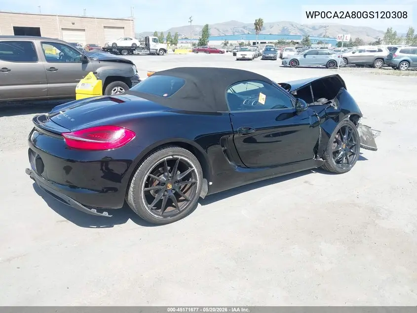 2016 Porsche Boxster Black Edition VIN: WP0CA2A80GS120308 Lot: 45171677