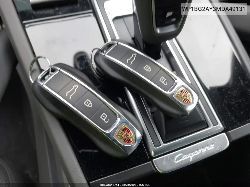 2021 Porsche Cayenne Coupe Gts VIN: WP1BG2AY3MDA49131 Lot: 44615714