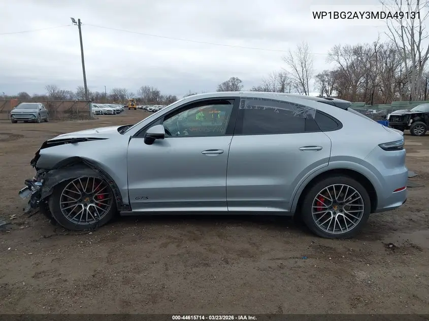 2021 Porsche Cayenne Coupe Gts VIN: WP1BG2AY3MDA49131 Lot: 44615714