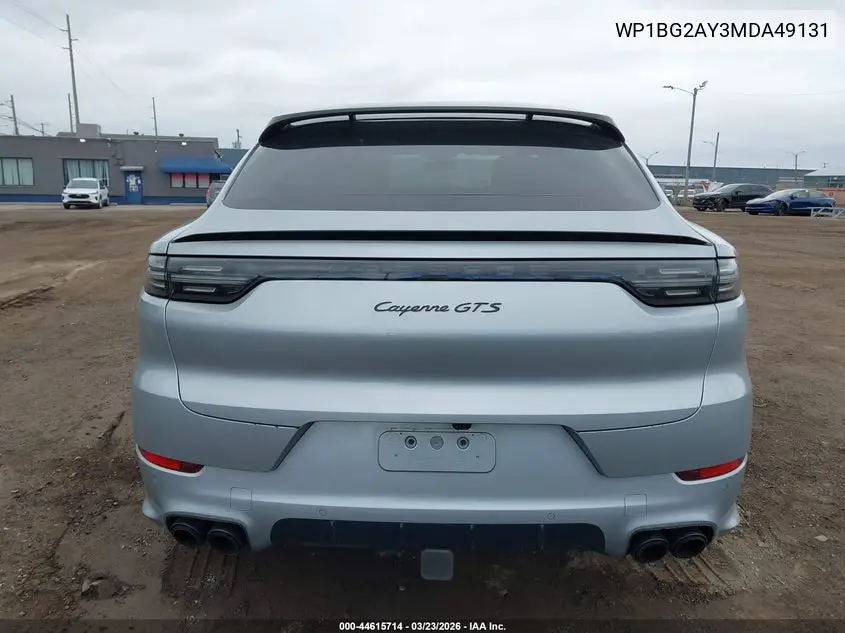 2021 Porsche Cayenne Coupe Gts VIN: WP1BG2AY3MDA49131 Lot: 44615714