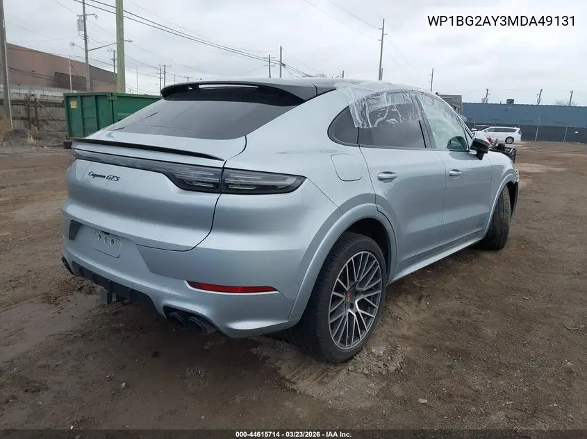 2021 Porsche Cayenne Coupe Gts VIN: WP1BG2AY3MDA49131 Lot: 44615714