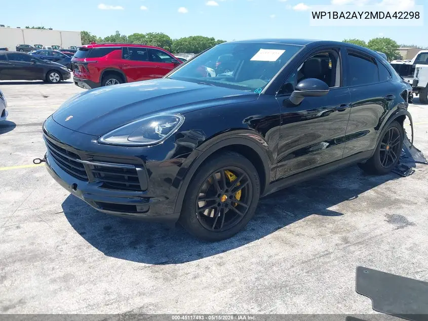 2021 Porsche Cayenne Coupe VIN: WP1BA2AY2MDA42298 Lot: 45117493