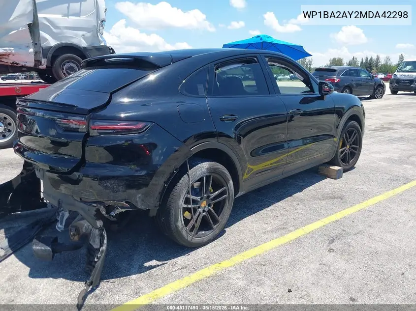 2021 Porsche Cayenne Coupe VIN: WP1BA2AY2MDA42298 Lot: 45117493