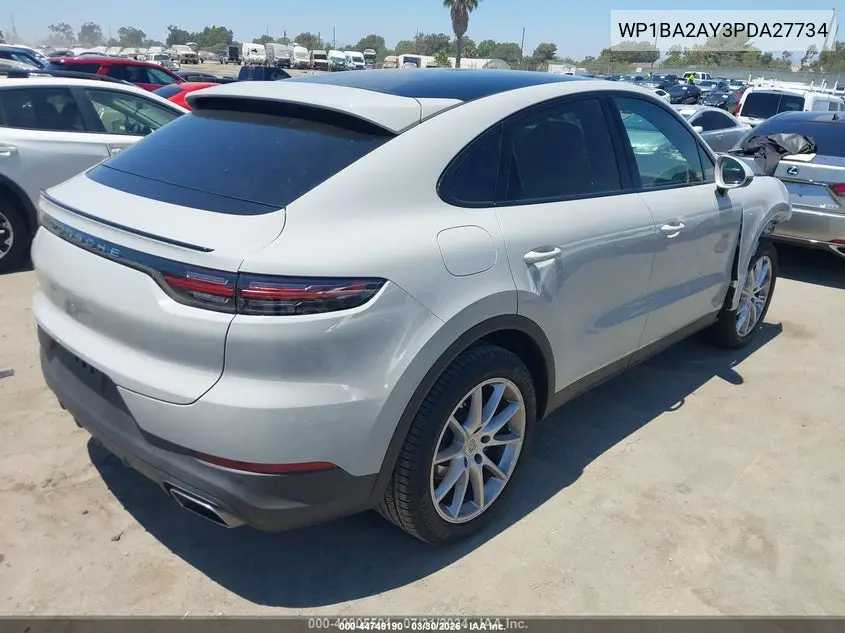 2023 Porsche Cayenne Coupe Platinum Edition VIN: WP1BA2AY3PDA27734 Lot: 44749190