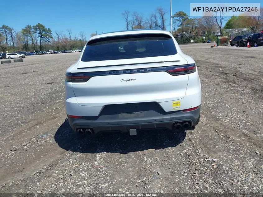 2023 Porsche Cayenne Coupe Platinum Edition VIN: WP1BA2AY1PDA27246 Lot: 44883389