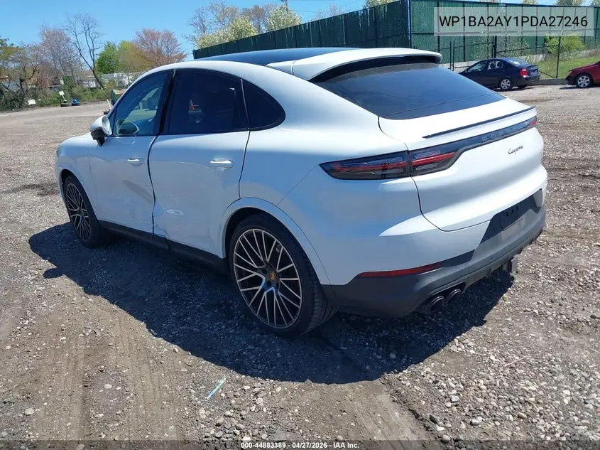2023 Porsche Cayenne Coupe Platinum Edition VIN: WP1BA2AY1PDA27246 Lot: 44883389