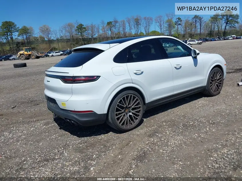 2023 Porsche Cayenne Coupe Platinum Edition VIN: WP1BA2AY1PDA27246 Lot: 44883389