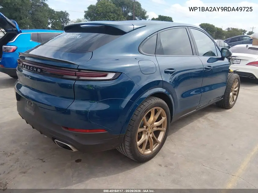 2024 Porsche Cayenne Coupe VIN: WP1BA2AY9RDA49725 Lot: 45164117