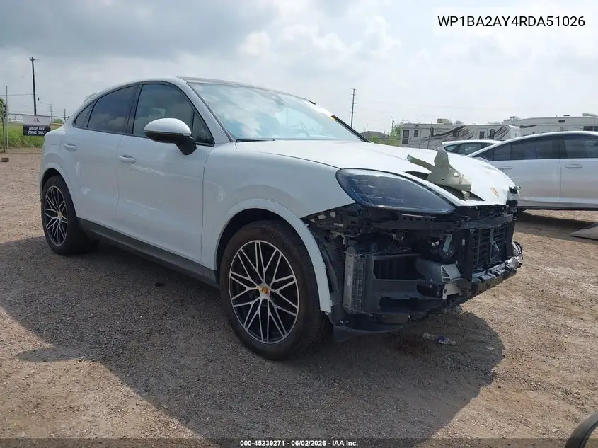 2024 Porsche Cayenne Coupe VIN: WP1BA2AY4RDA51026 Lot: 45239271