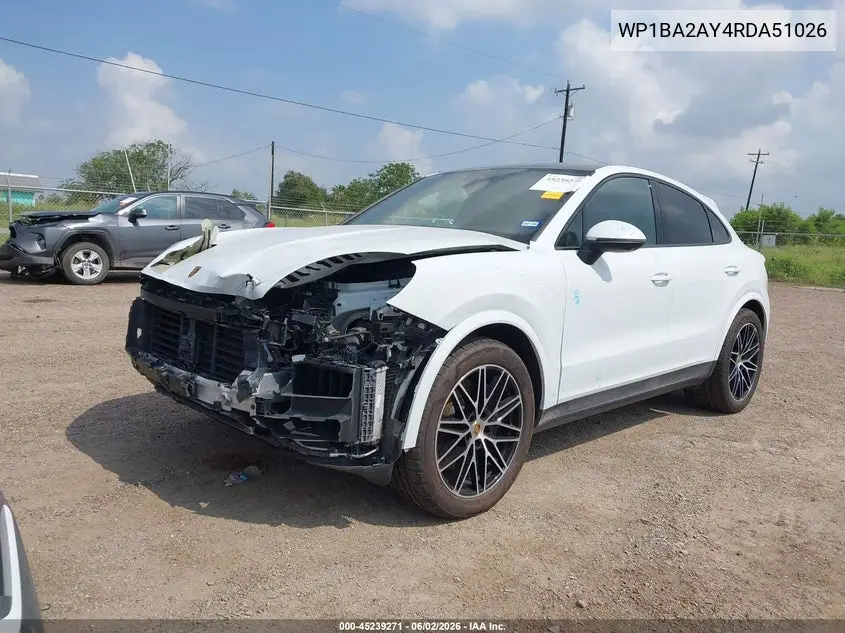 2024 Porsche Cayenne Coupe VIN: WP1BA2AY4RDA51026 Lot: 45239271