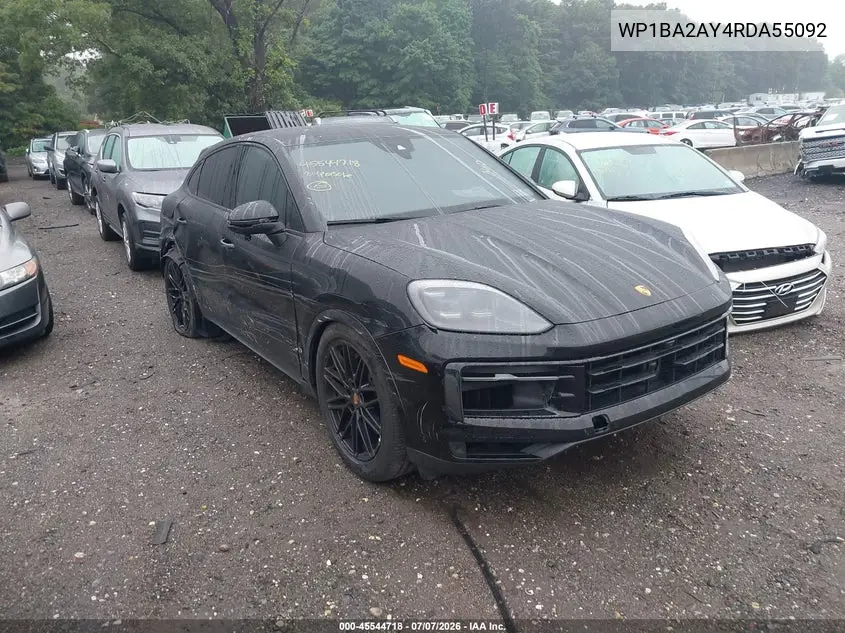 2024 Porsche Cayenne Coupe VIN: WP1BA2AY4RDA55092 Lot: 45544718