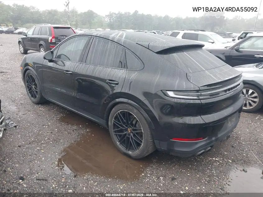 2024 Porsche Cayenne Coupe VIN: WP1BA2AY4RDA55092 Lot: 45544718