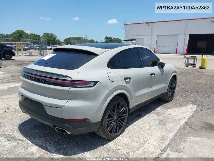 2024 Porsche Cayenne Coupe VIN: WP1BA2AY1RDA52862 Lot: 45649588