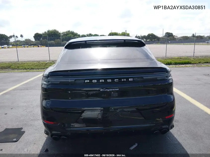 2025 Porsche Cayenne Coupe VIN: WP1BA2AYXSDA30851 Lot: 45417452