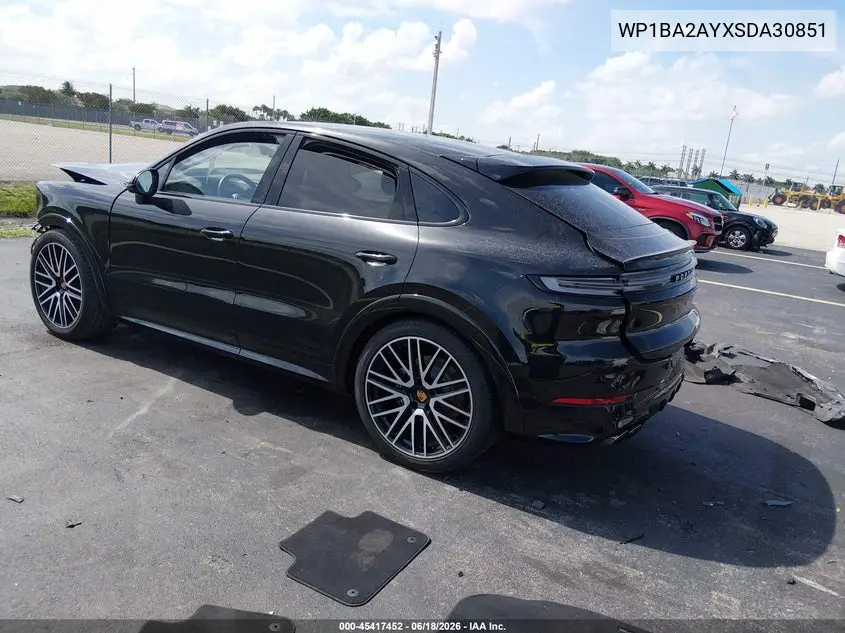 2025 Porsche Cayenne Coupe VIN: WP1BA2AYXSDA30851 Lot: 45417452