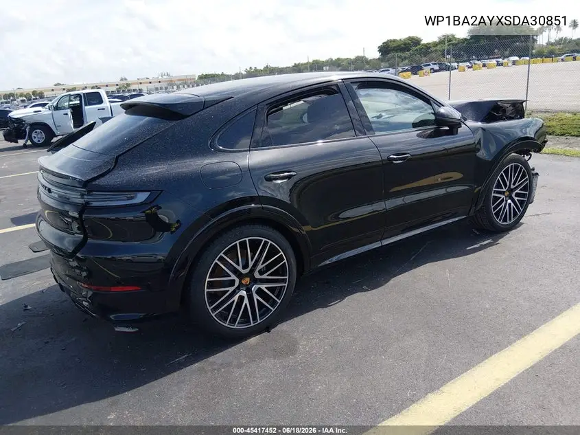 2025 Porsche Cayenne Coupe VIN: WP1BA2AYXSDA30851 Lot: 45417452