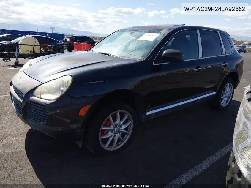 2004 Porsche Cayenne Turbo VIN: WP1AC29P24LA92562 Lot: 45262333