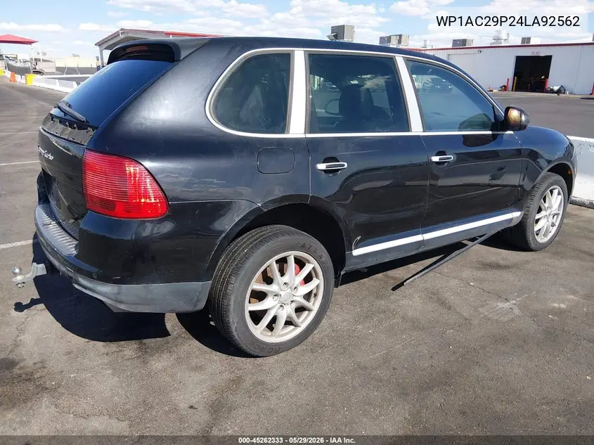 2004 Porsche Cayenne Turbo VIN: WP1AC29P24LA92562 Lot: 45262333