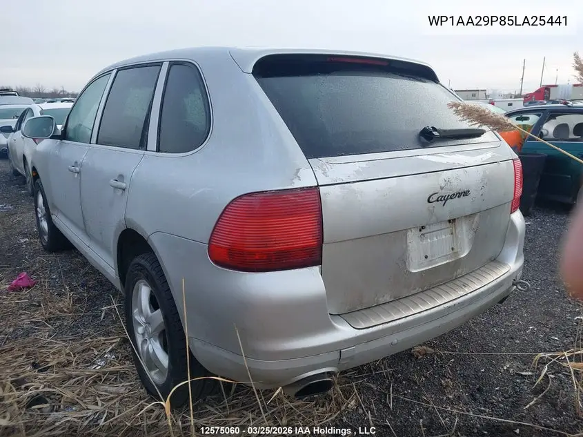 2005 Porsche Cayenne VIN: WP1AA29P85LA25441 Lot: 12575060