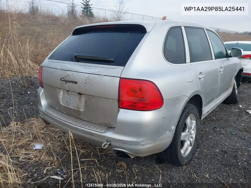 2005 Porsche Cayenne VIN: WP1AA29P85LA25441 Lot: 12575060