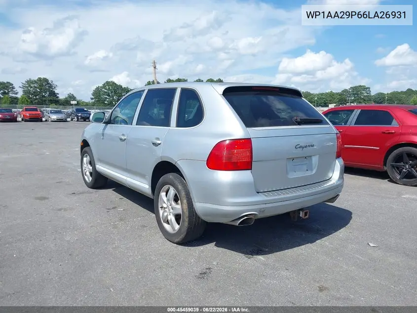 2006 Porsche Cayenne VIN: WP1AA29P66LA26931 Lot: 45459039