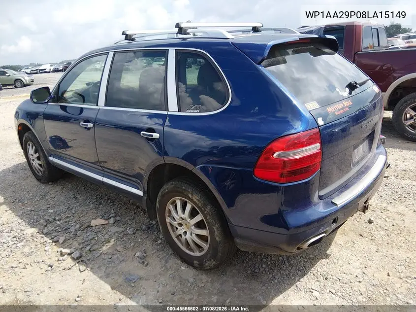 2008 Porsche Cayenne VIN: WP1AA29P08LA15149 Lot: 45566602