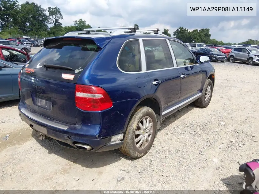 2008 Porsche Cayenne VIN: WP1AA29P08LA15149 Lot: 45566602