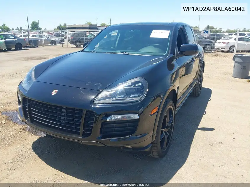 2010 Porsche Cayenne Gts VIN: WP1AD2AP8ALA60042 Lot: 45354856