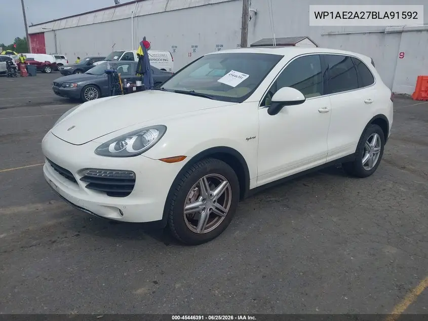 2011 Porsche Cayenne Hybrid S VIN: WP1AE2A27BLA91592 Lot: 45446391