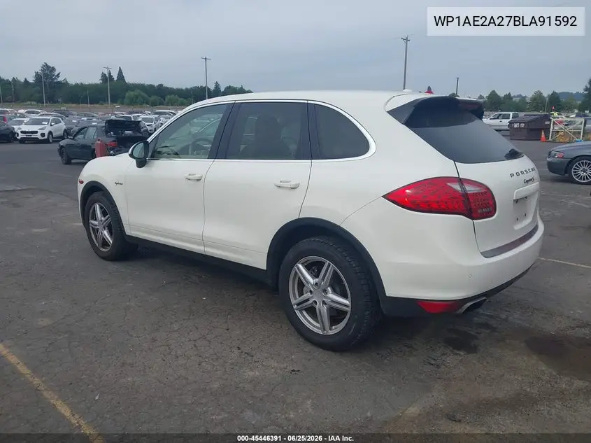 2011 Porsche Cayenne Hybrid S VIN: WP1AE2A27BLA91592 Lot: 45446391