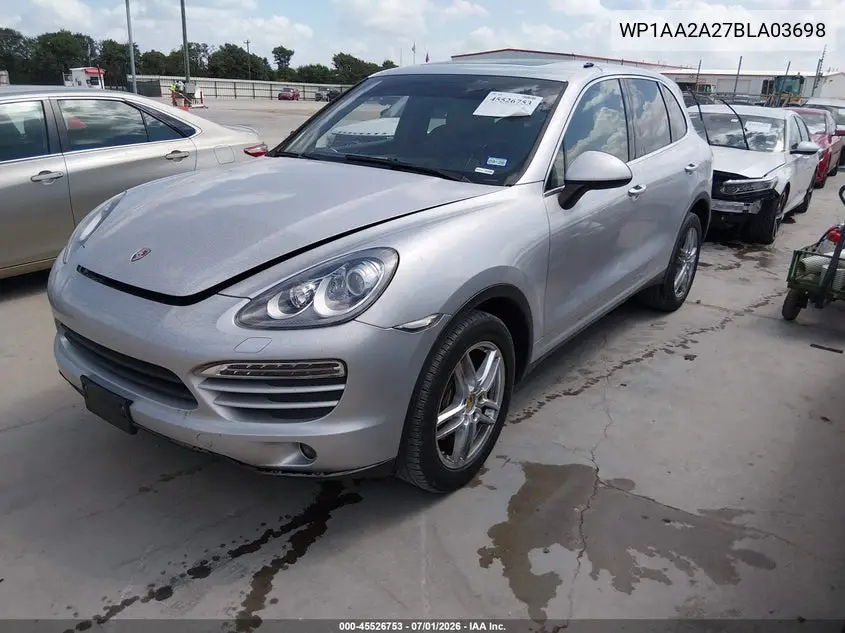 2011 Porsche Cayenne VIN: WP1AA2A27BLA03698 Lot: 45526753