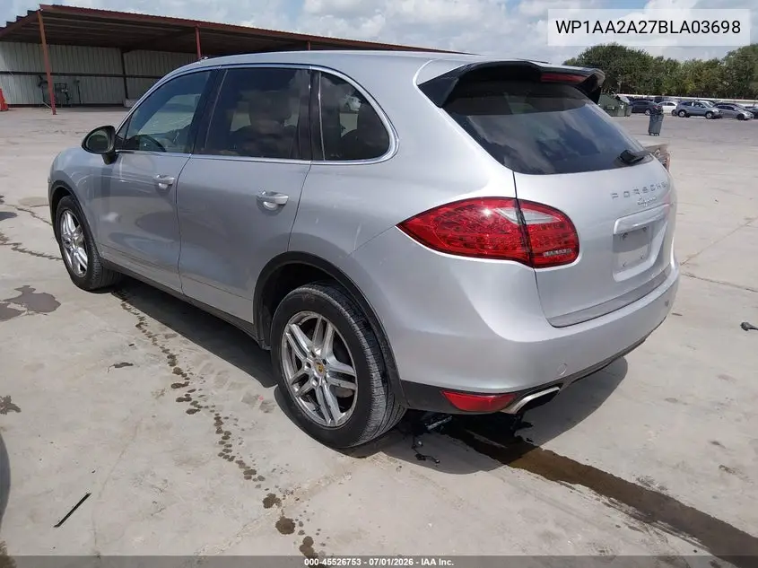 2011 Porsche Cayenne VIN: WP1AA2A27BLA03698 Lot: 45526753