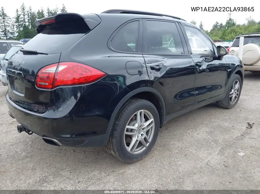 2012 Porsche Cayenne Hybrid S VIN: WP1AE2A22CLA93865 Lot: 45490971