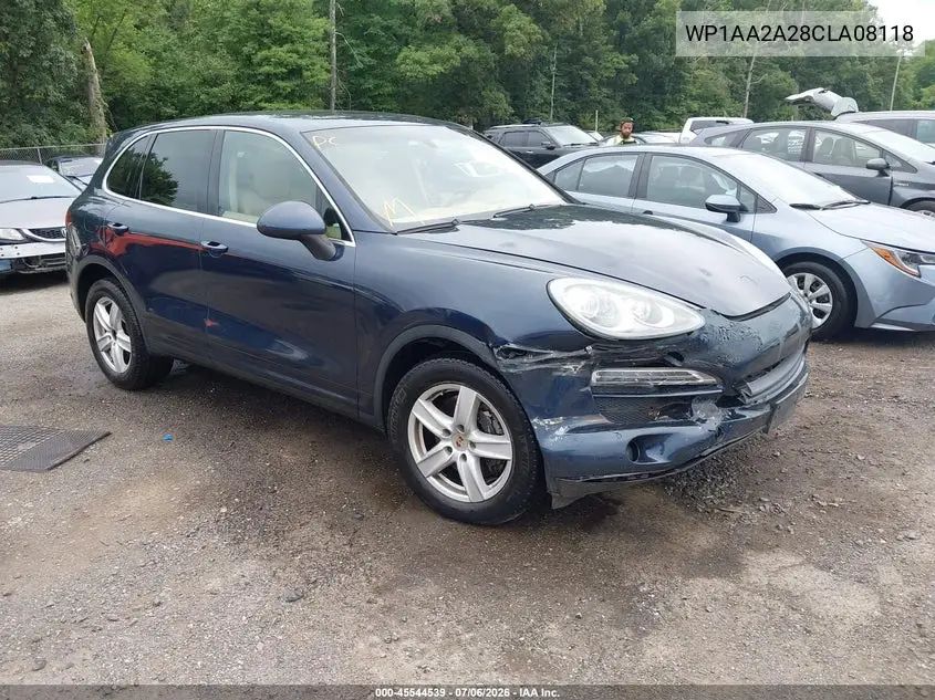 2012 Porsche Cayenne VIN: WP1AA2A28CLA08118 Lot: 45544539