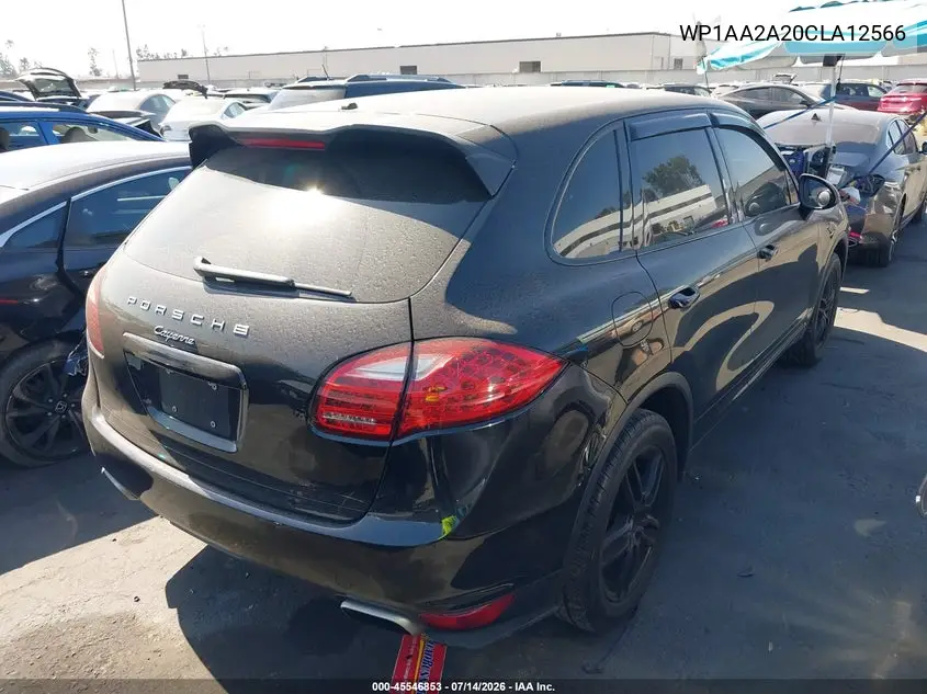 2012 Porsche Cayenne VIN: WP1AA2A20CLA12566 Lot: 45546853