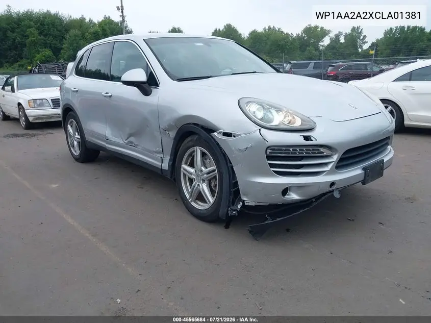 2012 Porsche Cayenne VIN: WP1AA2A2XCLA01381 Lot: 45565684