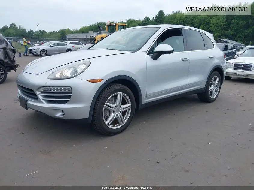 2012 Porsche Cayenne VIN: WP1AA2A2XCLA01381 Lot: 45565684