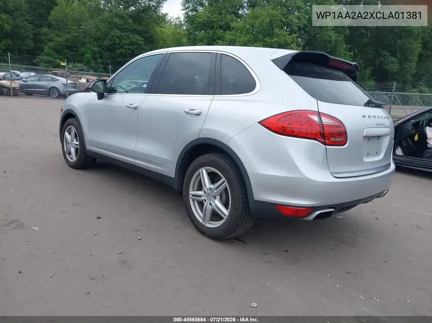 2012 Porsche Cayenne VIN: WP1AA2A2XCLA01381 Lot: 45565684