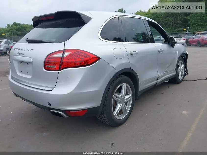 2012 Porsche Cayenne VIN: WP1AA2A2XCLA01381 Lot: 45565684