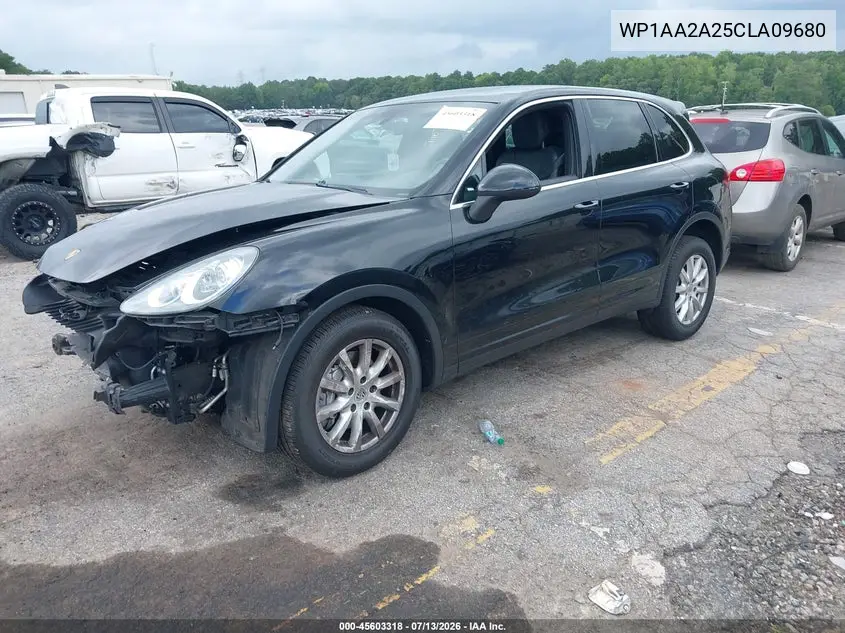 2012 Porsche Cayenne VIN: WP1AA2A25CLA09680 Lot: 45603318