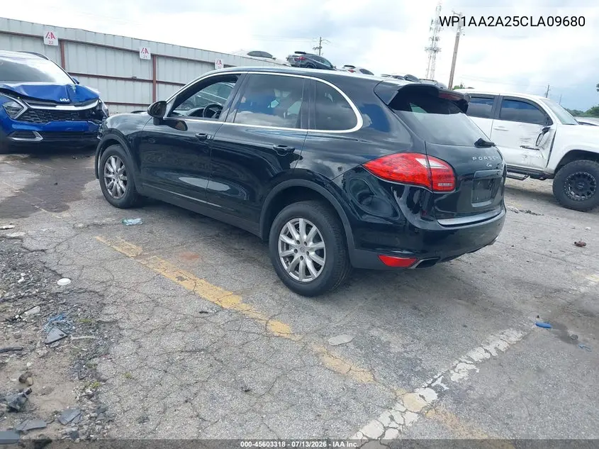 2012 Porsche Cayenne VIN: WP1AA2A25CLA09680 Lot: 45603318