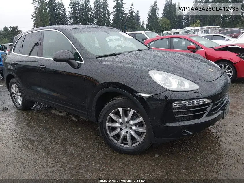 2012 Porsche Cayenne VIN: WP1AA2A28CLA12735 Lot: 45651780
