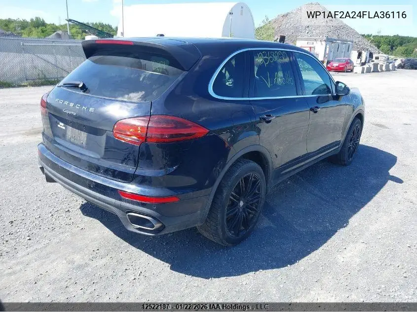 2015 Porsche Cayenne Diesel VIN: WP1AF2A24FLA36116 Lot: 12522187