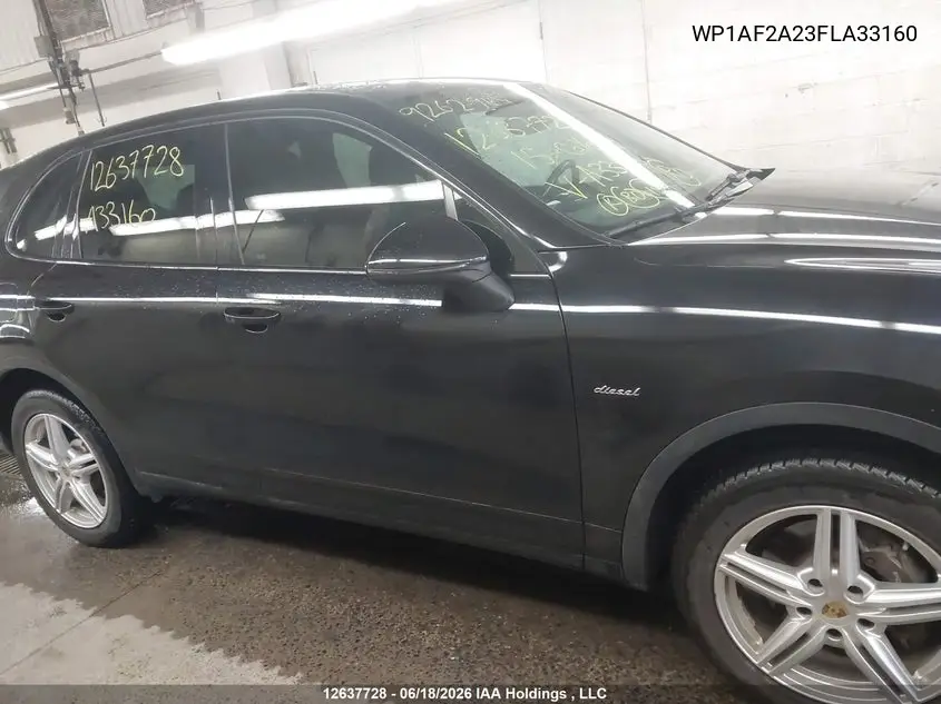 2015 Porsche Cayenne VIN: WP1AF2A23FLA33160 Lot: 12637728