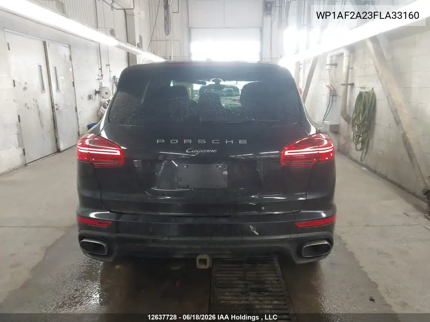 2015 Porsche Cayenne VIN: WP1AF2A23FLA33160 Lot: 12637728