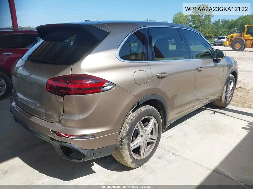 2016 Porsche Cayenne VIN: WP1AA2A23GKA12122 Lot: 45295200