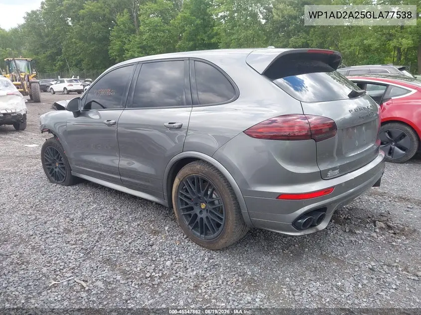 2016 Porsche Cayenne Gts VIN: WP1AD2A25GLA77538 Lot: 45347862