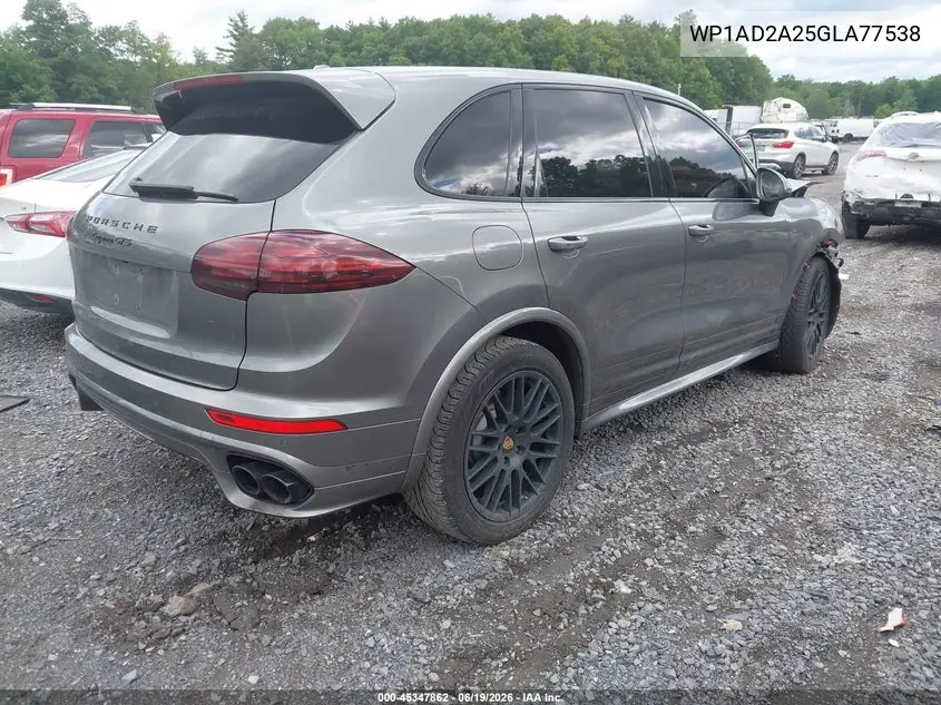 2016 Porsche Cayenne Gts VIN: WP1AD2A25GLA77538 Lot: 45347862
