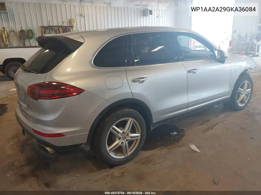 2016 Porsche Cayenne VIN: WP1AA2A29GKA36084 Lot: 45375754
